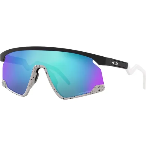 Matte Schwarze Sonnenbrille mit Prizm Sapphire,Matte Schwarze Sonnenbrille mit Prizm Black - Oakley - Modalova