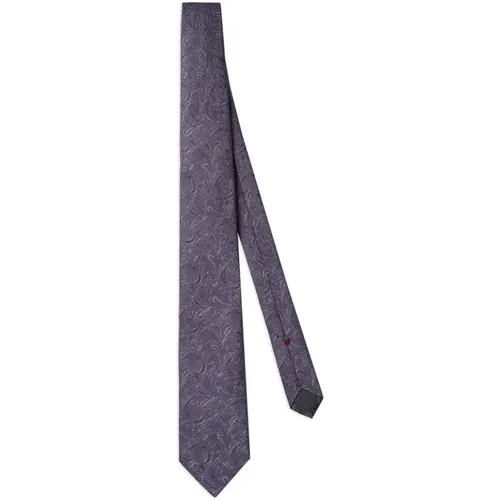 Ties, male, , Size: ONE SIZE Lavender Paisley Silk Self-Tie Tie - BRUNELLO CUCINELLI - Modalova