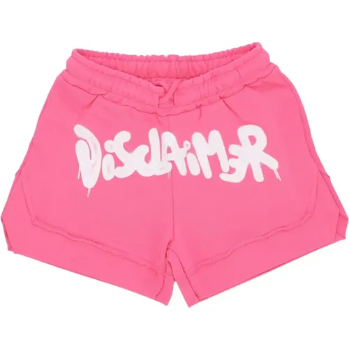 Fluo Fuchsia Streetwear Logo Shorts , Damen, Größe: L - Disclaimer - Modalova