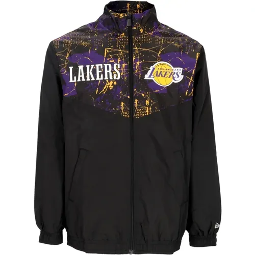 Light Jackets, male, , Size: S NBA All Over Print Track Jacket - new era - Modalova