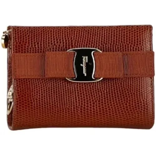 Pre-owned Clutches, female, , Size: ONE SIZE Pre-owned Fabric pouches - Salvatore Ferragamo Pre-owned - Modalova