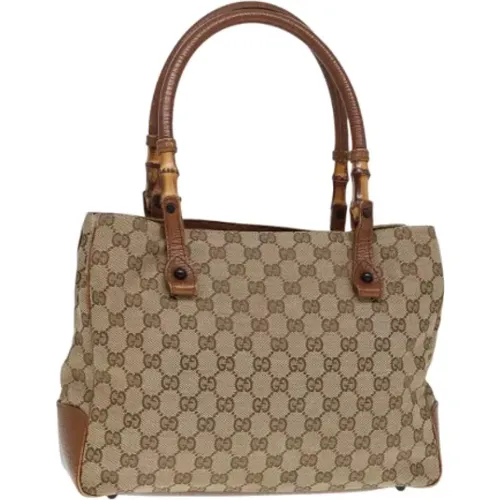 Pre-owned Tote Bags, female, , Size: ONE SIZE Pre-owned Canvas handbags - Gucci Vintage - Modalova