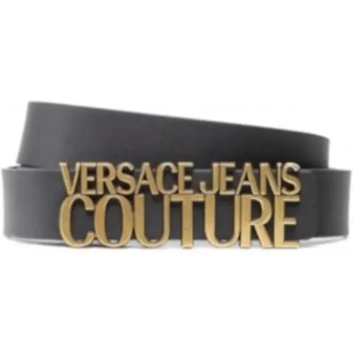 Schwarzer Ledergürtel für Damen , Damen, Größe: 90 CM - Versace Jeans Couture - Modalova