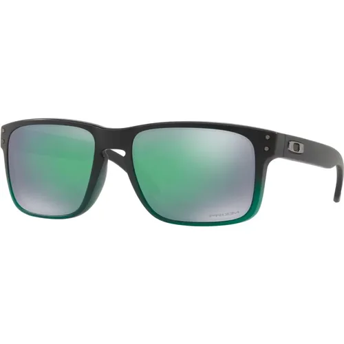 Sunglasses, male, , Size: 55 MM Holbrook Sunglasses in Jade Fade/Prizm Jade - Oakley - Modalova