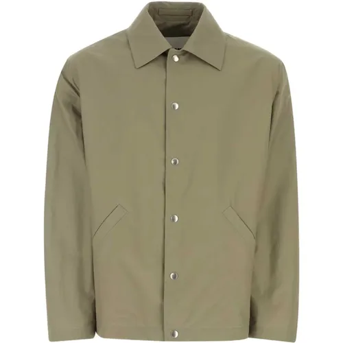 Stylish Sage Poplin Jacket , male, Sizes: L, 2XL, S, M, XL - Jil Sander - Modalova