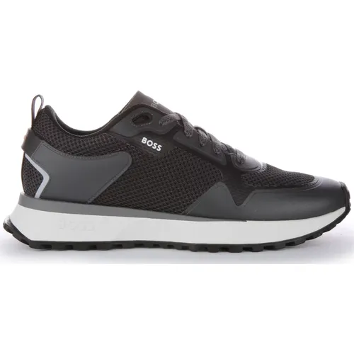 Runner Meth Black Grey Men , male, Sizes: 7 UK, 9 UK, 10 UK, 8 UK, 12 UK - Boss - Modalova