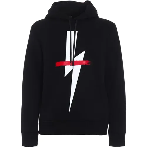 Hoodies, male, , Size: XS Logo Hooded Sweatshirt - Neil Barrett - Modalova