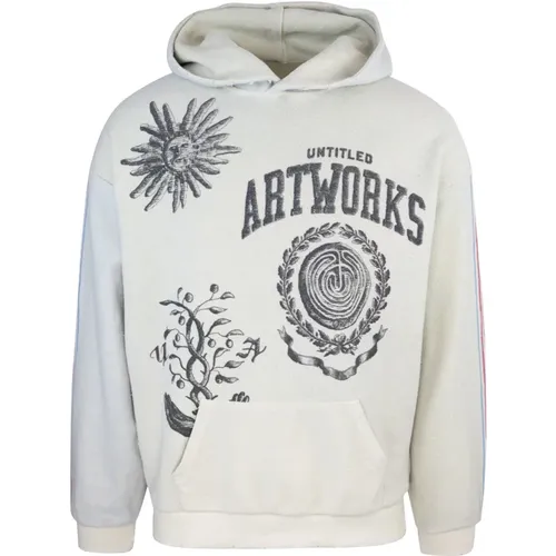 Hoodie Sweater Loose Fit Elasticized Cuffs , male, Sizes: L, M, S - Untitled Artworks - Modalova