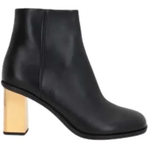 Leather Boots with Side Zipper , female, Sizes: 3 1/2 UK, 3 UK - Chloé - Modalova