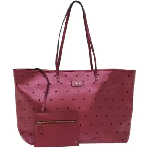Rosa Leather Tote Bag , female, Sizes: ONE SIZE - Fendi Vintage - Modalova