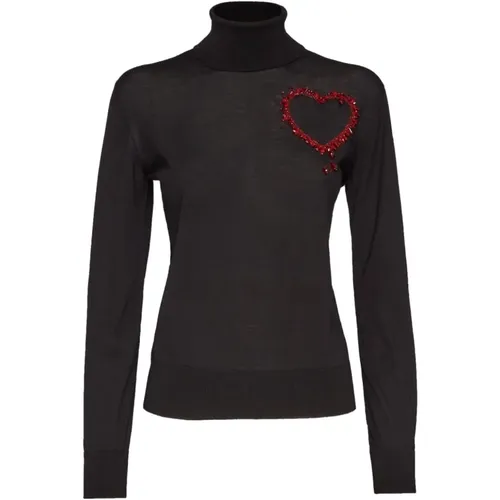 Crystal Heart Sweater , female, Sizes: M, S - Dsquared2 - Modalova