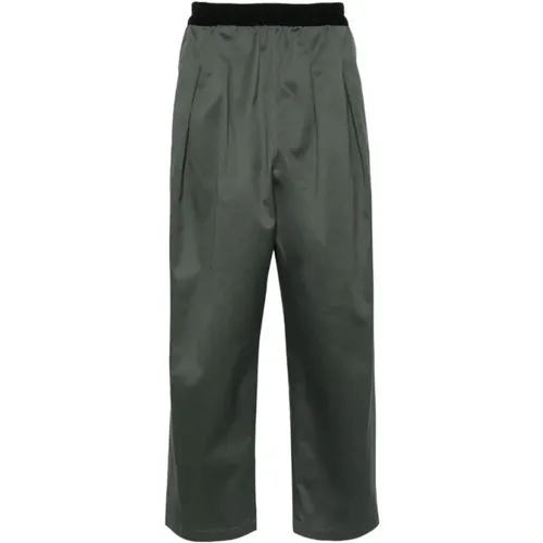 Straight Trousers, male, , Size: M Loose-Fit Twill Trousers - Maison Margiela - Modalova