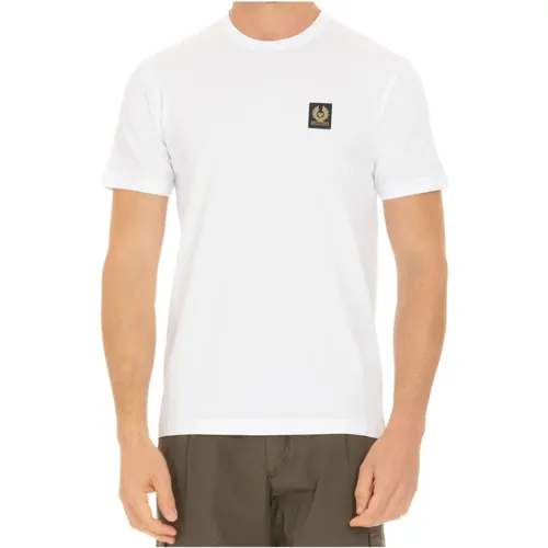 T-shirts and Polos with Straight Hem , male, Sizes: L - Belstaff - Modalova