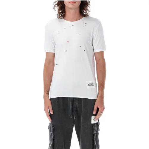 Gestreiftes Crewneck T-Shirt Upgrade - Weiß - Dolce & Gabbana - Modalova
