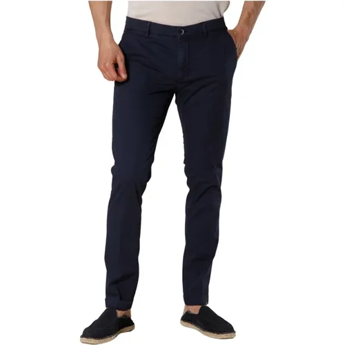 Extra Slim Chino Hose Marineblau , Herren, Größe: M - Mason's - Modalova