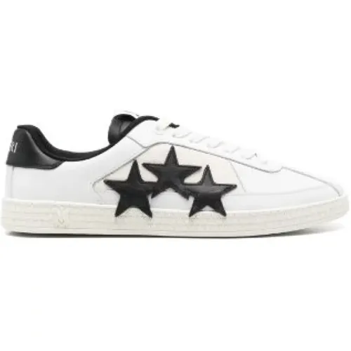 Sneakers, male, , Size: 7 US Leather Sneakers with Star Detail - Amiri - Modalova