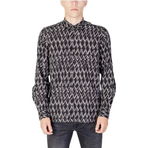 Casual Shirts, male, , Size: XS Geometric Print Long Sleeve Shirt - Antony Morato - Modalova
