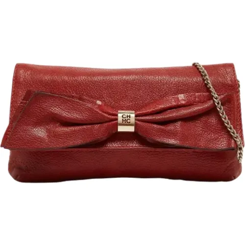 Pre-owned Clutches, female, , Size: ONE SIZE Pre-owned Leather clutches - Carolina Herrera Pre-owned - Modalova