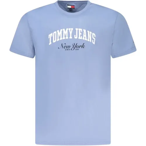 T-Shirts, male, , Size: 2XL Cotton Men T-Shirt - Tommy Hilfiger - Modalova