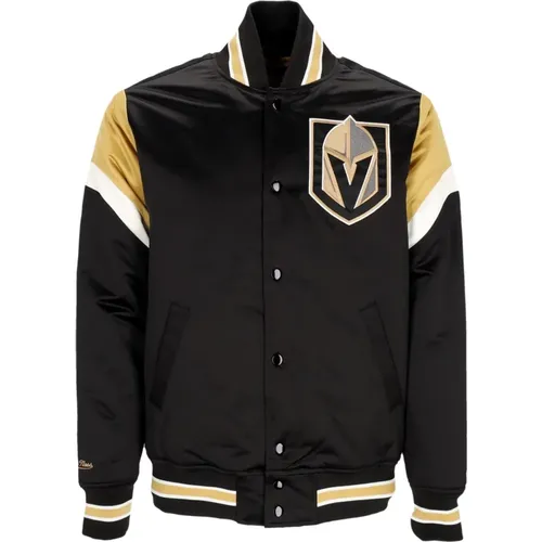 Bomber Jackets, male, , Size: XL NHL Heavyweight Bomber Jacket with Vegas Golden Knights Logo - Mitchell & Ness - Modalova