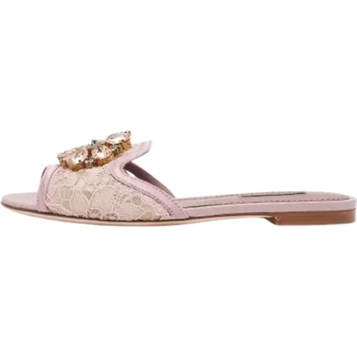 Pre-owned Flats, female, , Size: 6 US Pre-owned Lace flats - Dolce & Gabbana Pre-owned - Modalova