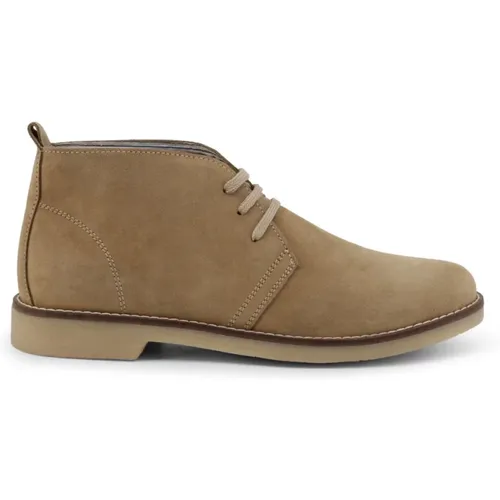 Wildleder Beige Schnürschuhe Frühling/Sommer , Herren, Größe: 41 EU - Duca di Morrone - Modalova