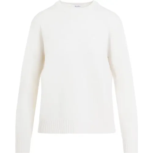 Luxuriöser Weißer Kaschmirpullover , Damen, Größe: M - Max Mara - Modalova