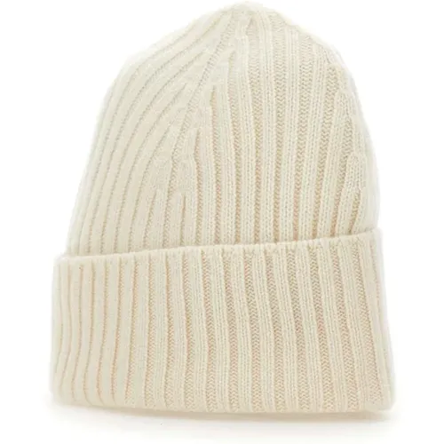 Beanies, male, , Size: ONE SIZE Cashmere Ribbed Men's Hat - Kangra - Modalova