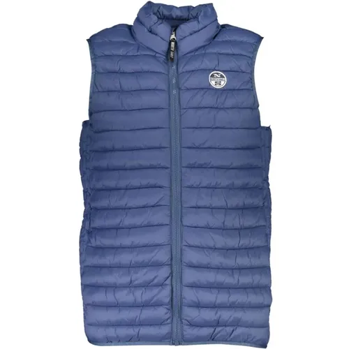 Vests, male, , Size: 2XL Polyamide Sleeveless Jacket with Multiple Pockets and Zipper - North Sails - Modalova