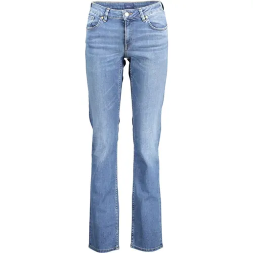 Slim Fit Faded Cotton Jeans , female, Sizes: W26 L34, W25 L34 - Gant - Modalova