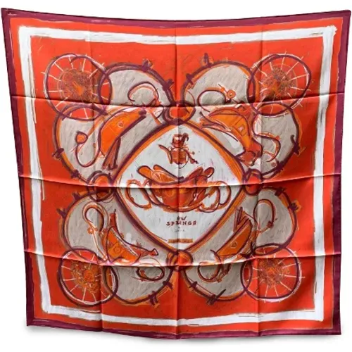 Pre-owned Scarves, female, , Size: ONE SIZE Pre-owned Silk scarves - Hermès Vintage - Modalova