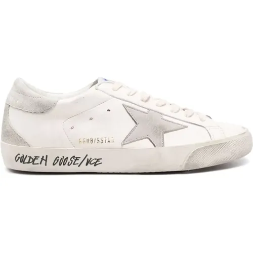 Superstar Nappa Star Suede Sneakers , Herren, Größe: 44 EU - Golden Goose - Modalova