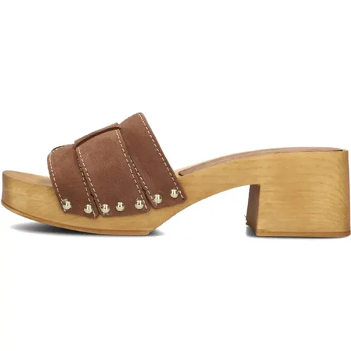 Heeled Mules , Damen, Größe: 37 EU - Notre-v - Modalova