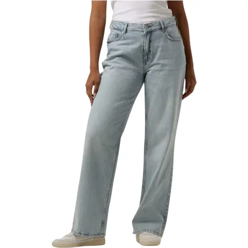 Dunkelblaue Flared Jeans , Damen, Größe: M - moss copenhagen - Modalova
