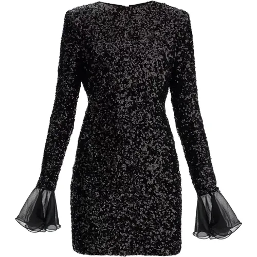 Sequin Mesh Mini Dress with Cut-Out , female, Sizes: M - Rotate Birger Christensen - Modalova