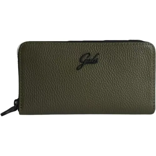 Wallets & Cardholders, female, , Size: ONE SIZE Leather Wallet with Zipper Closure - Gabs - Modalova