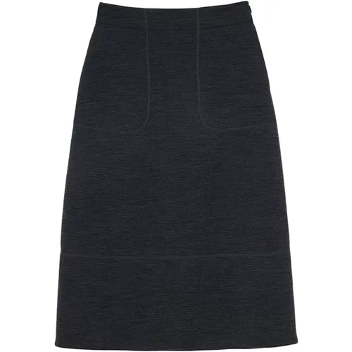 Grey Pleated Skirt , female, Sizes: M, S - Jil Sander - Modalova