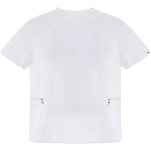 Weiße Jersey-T-Shirt mit Taillenband - Herno - Modalova