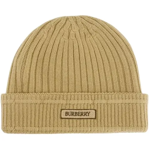 Beanies, female, , Size: ONE SIZE Wool Beanie in - Burberry - Modalova