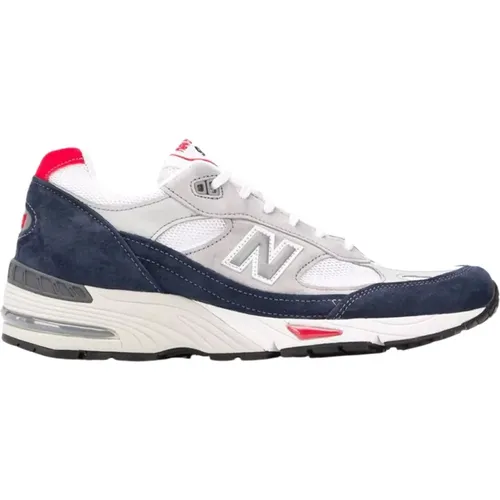 Graue Wildleder-Sneaker , Herren, Größe: 43 EU - New Balance - Modalova