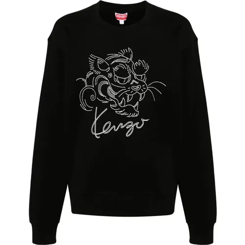 Bestickter Tiger-Sweatshirt Klassischer Stil , Herren, Größe: M - Kenzo - Modalova