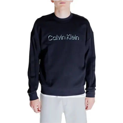 Sweatshirts, male, , Size: S Cotton Blend Sweater for Men - Calvin Klein - Modalova