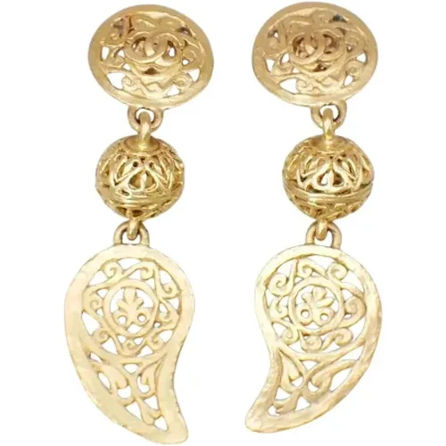 Pre-owned Metal earrings , female, Sizes: ONE SIZE - Chanel Vintage - Modalova