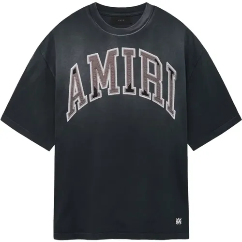 Stylisches Hemd,Vintage Oversized Tee mit Besticktem Logo - Amiri - Modalova