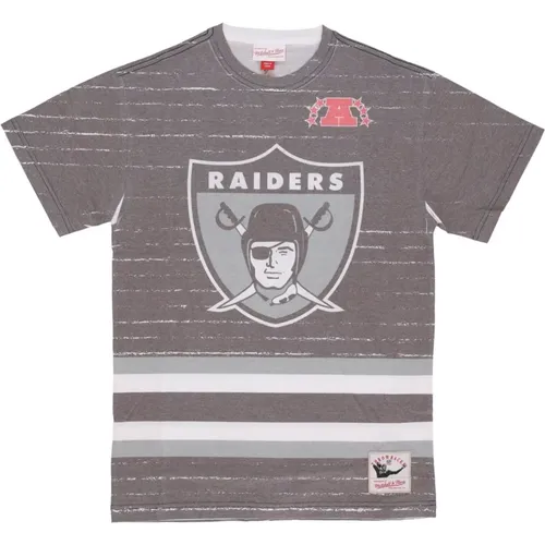 T-Shirts, male, , Size: XL Oakland Raiders NFL Jumbotron Tee - Mitchell & Ness - Modalova