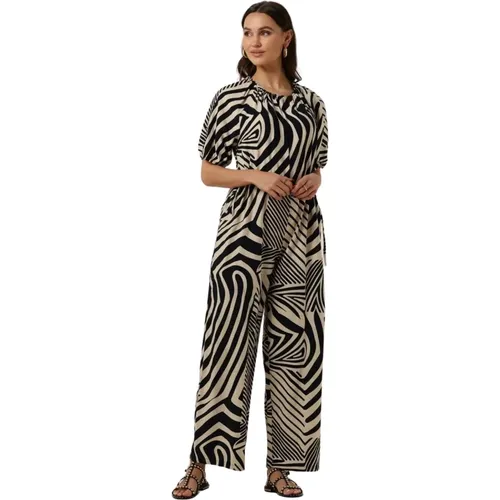 Ärmel Jumpsuit A Vip 23 Schwarz , Damen, Größe: M - Object - Modalova