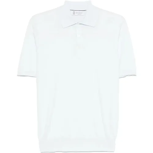 Polo Shirts, male, , Size: S Light Short Sleeve Sweater - BRUNELLO CUCINELLI - Modalova