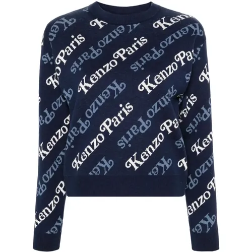 Navy Logo Sweater , female, Sizes: S, XS, M, L - Kenzo - Modalova