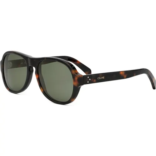 Stylish Sunglasses with Dark Green Lenses , unisex, Sizes: 56 MM - Celine - Modalova