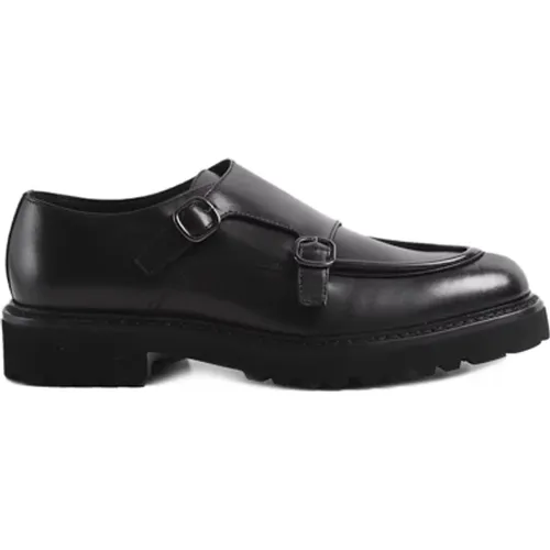 Schwarze flache Schuhe mit Doppel-Schnalle - Doucal's - Modalova
